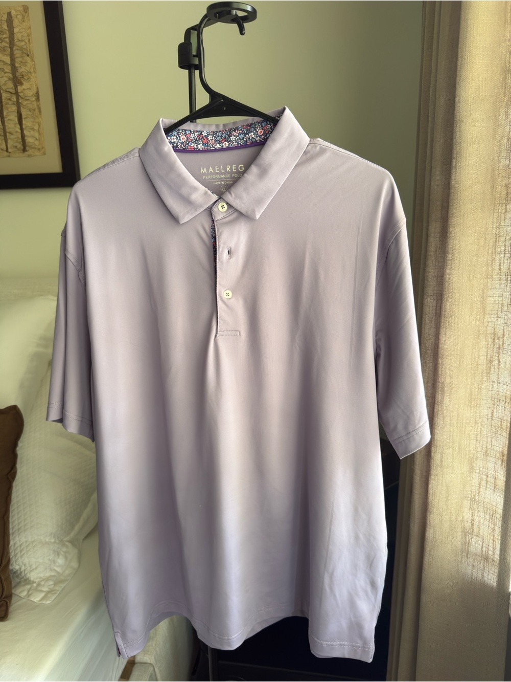 Maelreg Men's Lavender Performance Polo